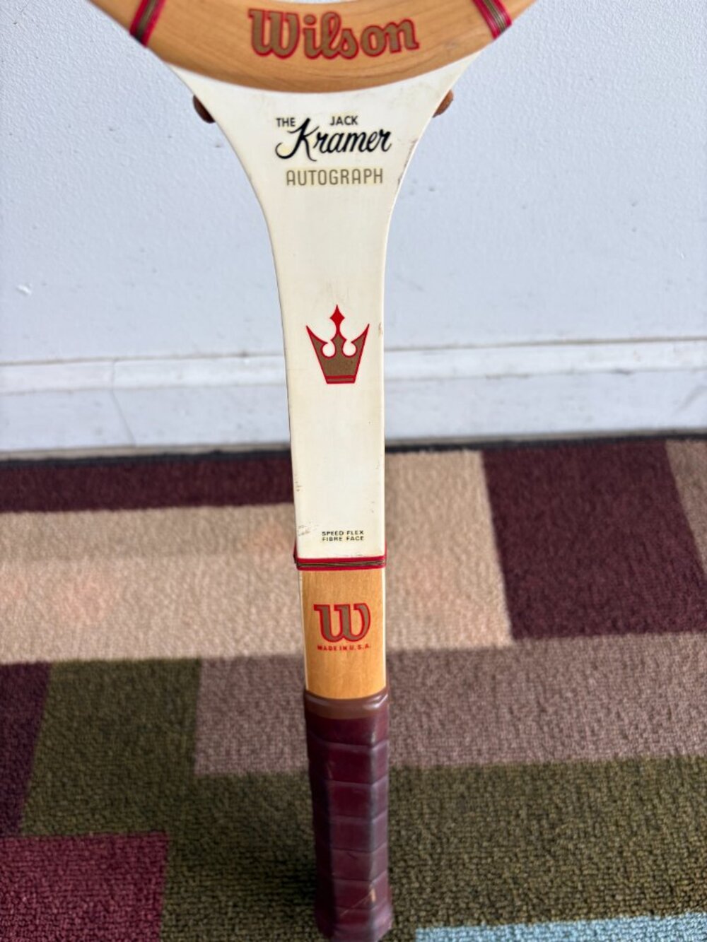Wilson Jack Kramer Autograph Vintage Wooden Tennis Racket With Cover - Picture 7 of 8